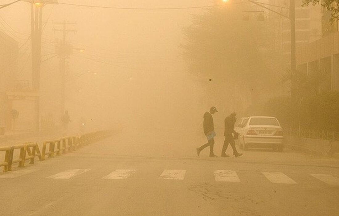 خروج توده گرد و غبار از تهران