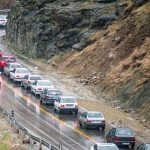 بارش باران در برخی محورهای برون شهری